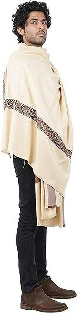 Kashmiri Thead Wool Self Design Men Shawl-picture-25