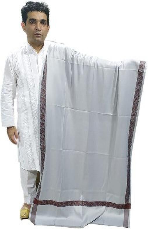 KASHMIRI TREND Wool Self Design Men Shawl-picture-17