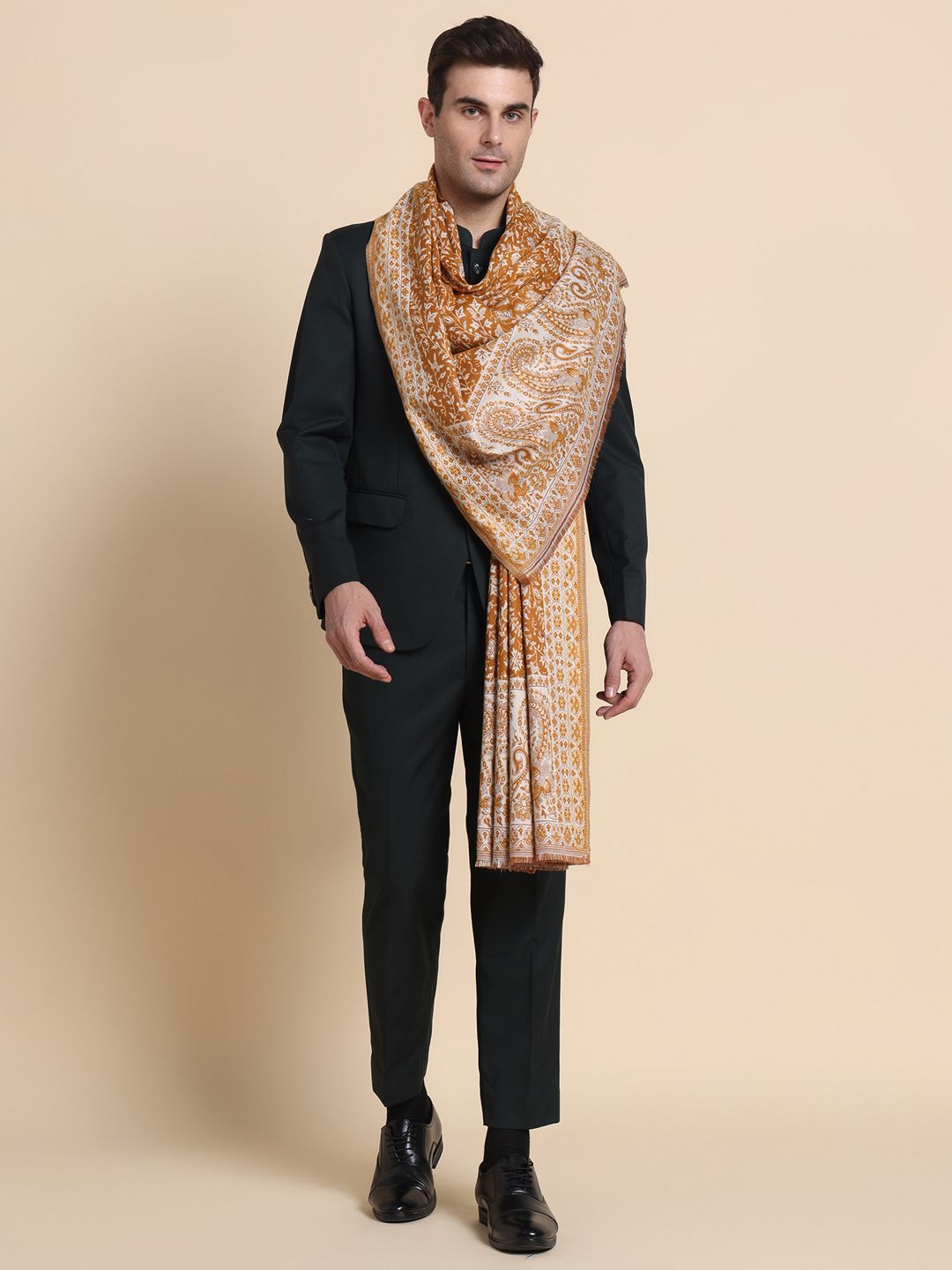 GREEN AGRITECH Acrylic Woven Men Shawl