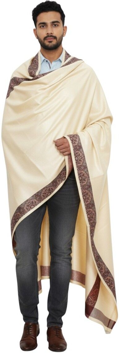Sprha Wool Self Design Men Shawl-picture-31