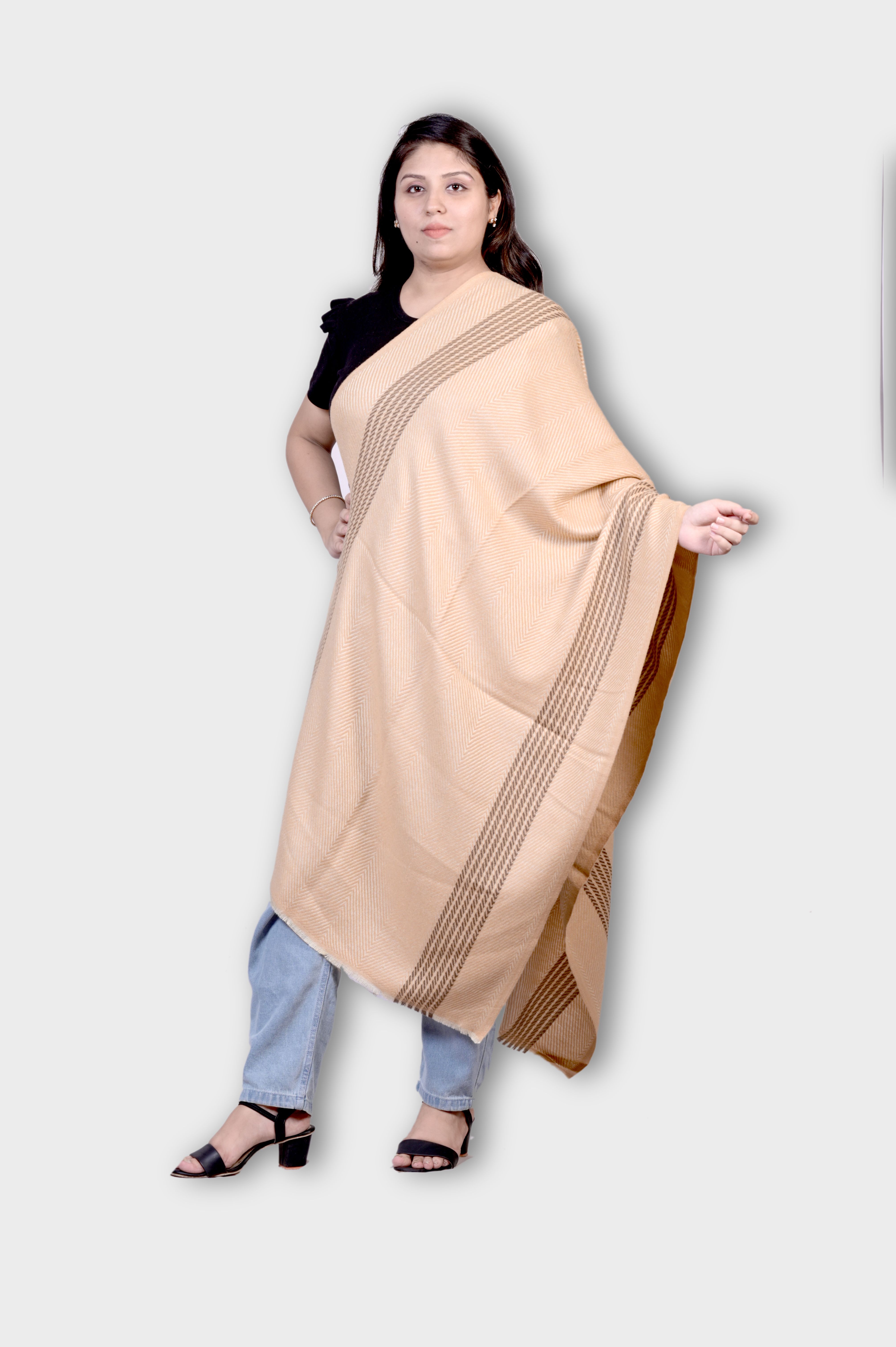 Allure Motifs Wool Self Design Men, Women Shawl-picture-27