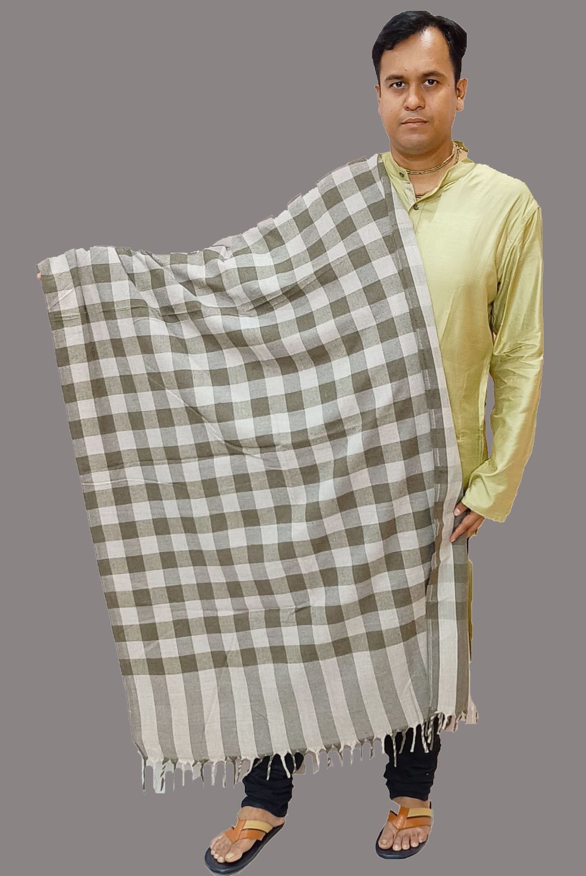 Vrinde Wool Checkered Men, Women Shawl-picture-46