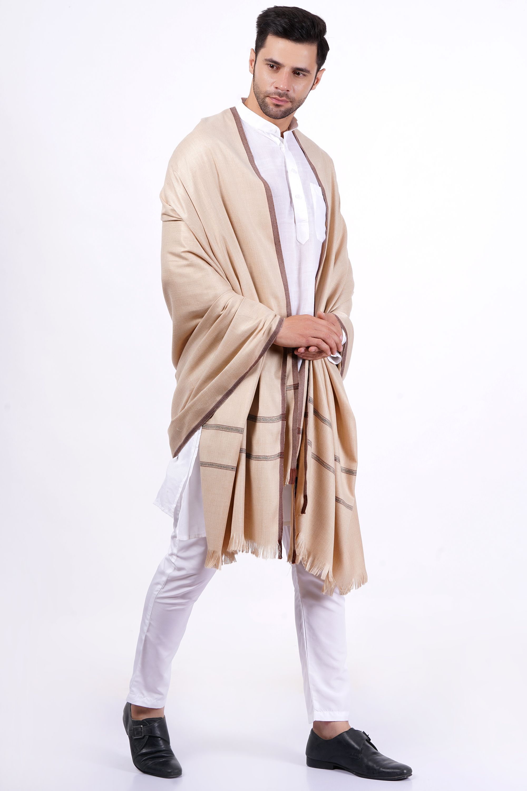 Vrinde Wool Solid Men Shawl-picture-26