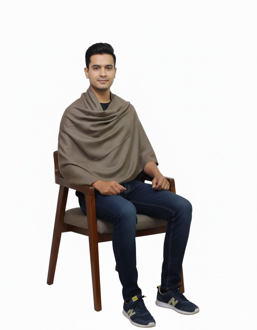 KAVIM Wool Solid Men Shawl-picture-23