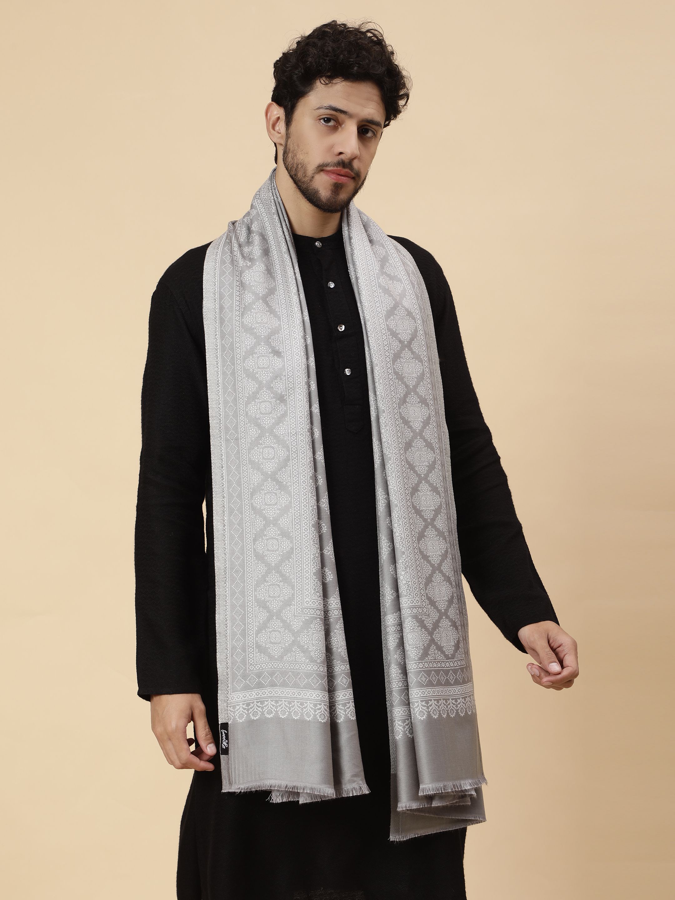 Tweedle Acrylic Paisley Men Shawl-picture-28