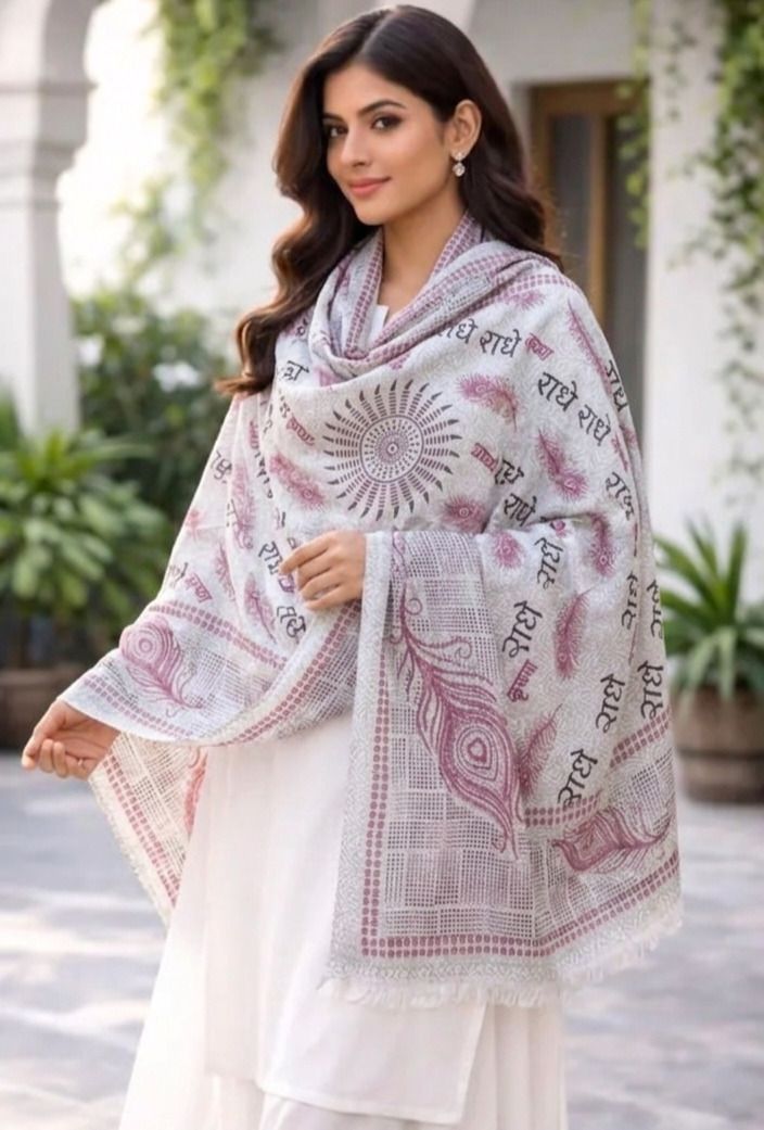 H doble dotts Poly Cotton Printed Women, Men Shawl-picture-19