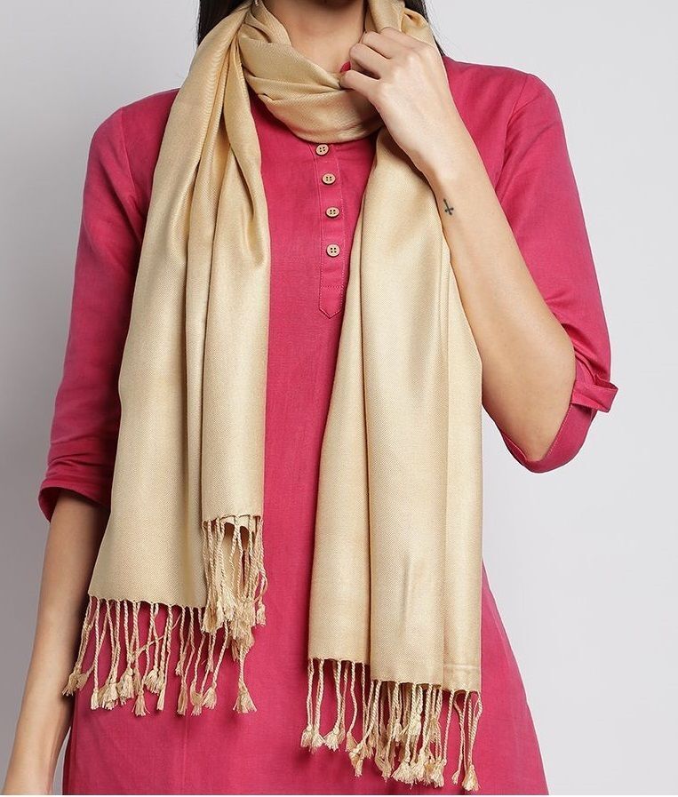Digniti Viscose Solid Women, Men Shawl-image-27