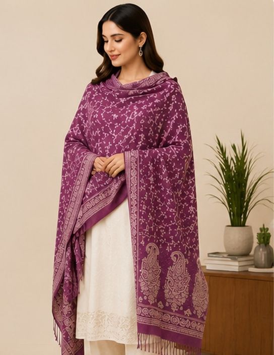 Tallit by enn dee Poly Wool Woven Women, Men Shawl-picture-30