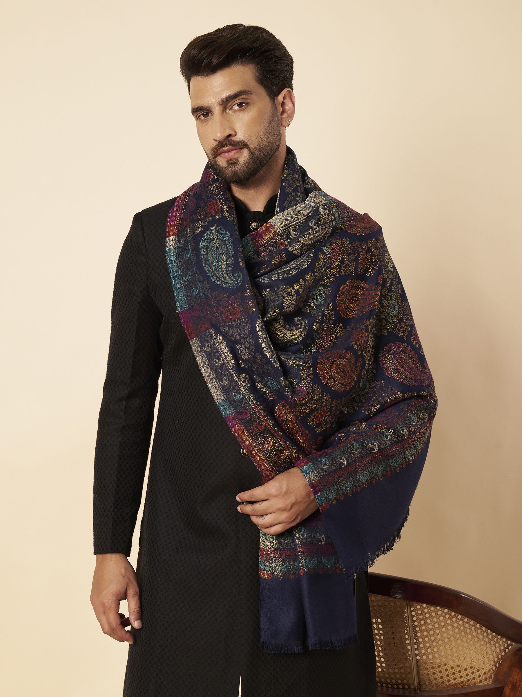 Zamour Acrylic Woven Men Shawl-picture-46