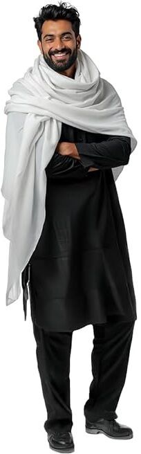 Kashmiri Thead Wool Self Design Men Shawl-picture-41
