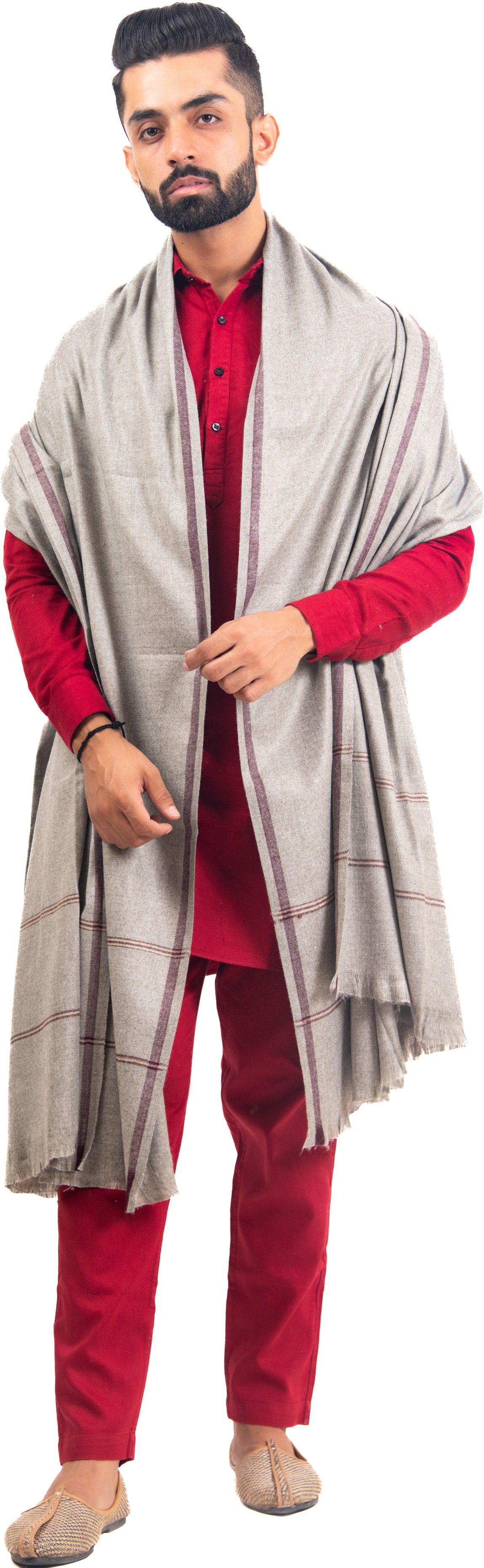 BAISA Wool Solid Men Shawl-picture-12