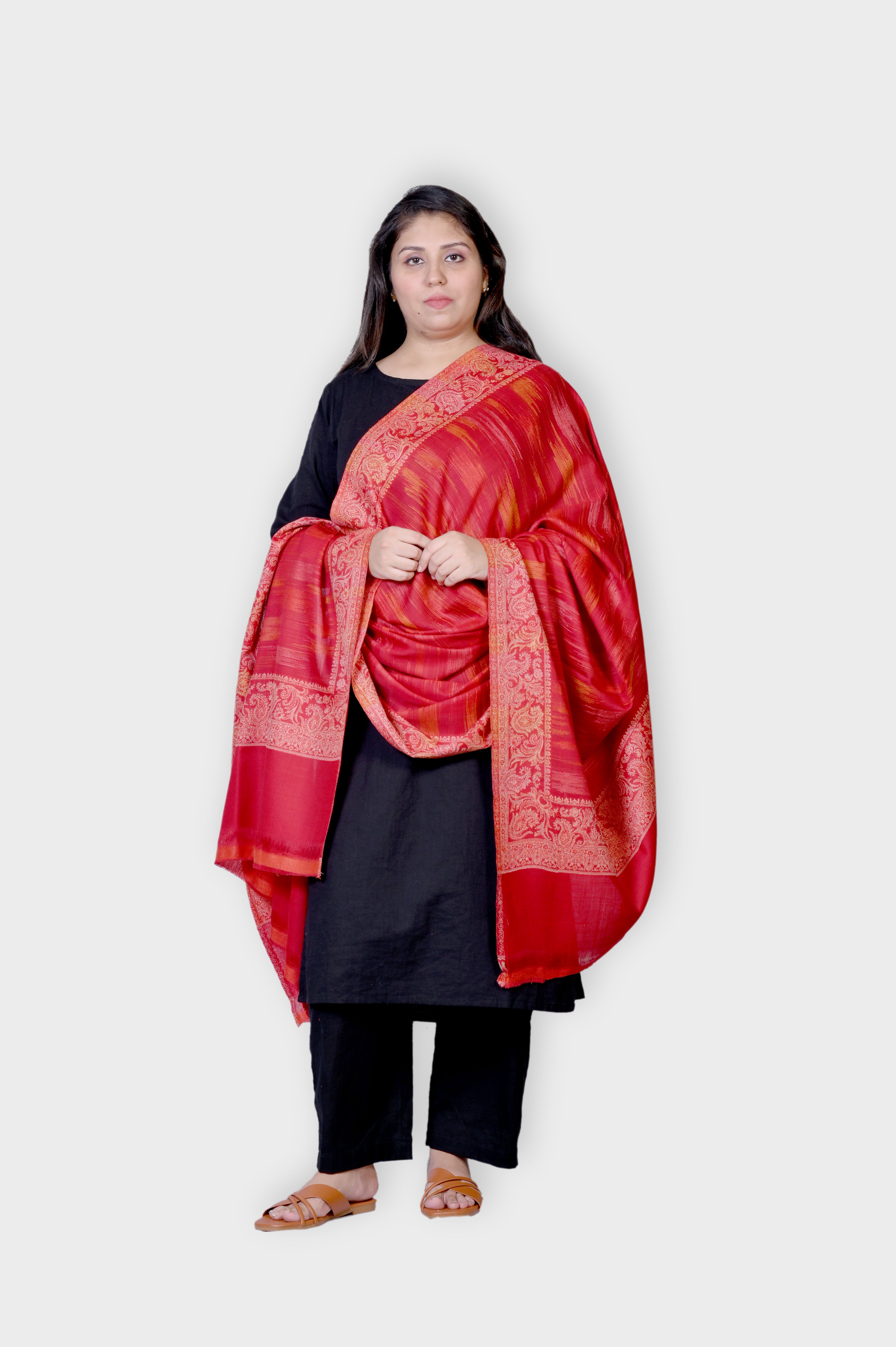 Allure Motifs Wool Woven Men, Women Shawl-picture-20
