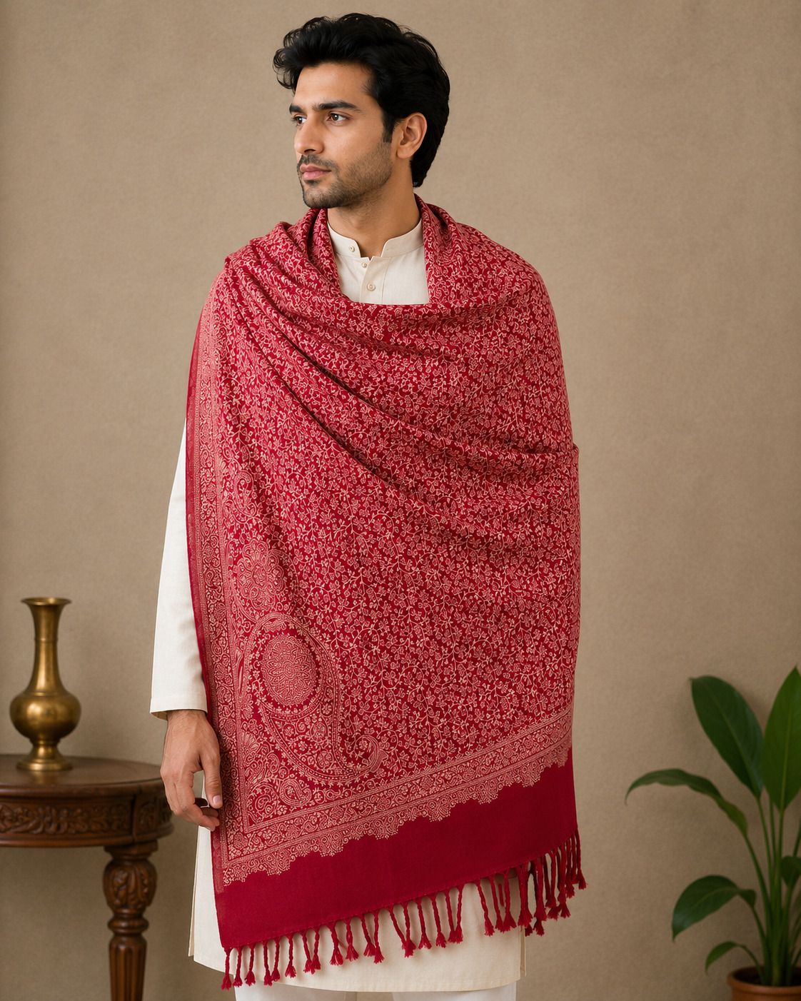 Noorfabric Poly Wool Printed Men Shawl-picture-15