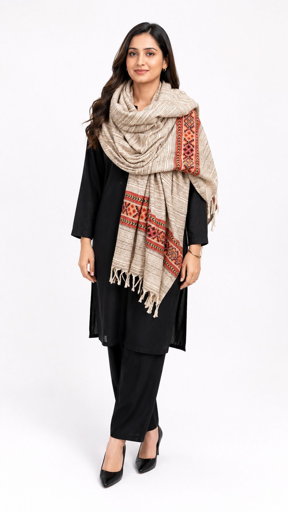 Serape Poly Cotton Striped Men, Women Shawl-picture-11