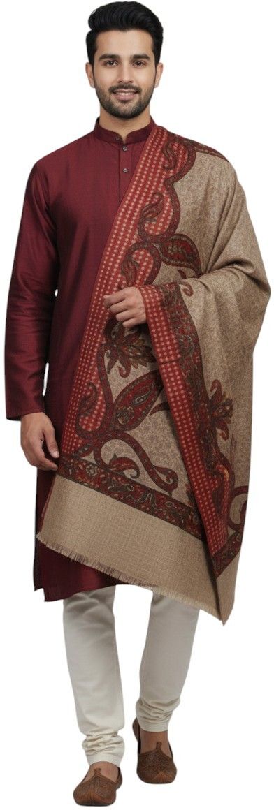 Sprha Wool Printed Men Shawl-picture-47