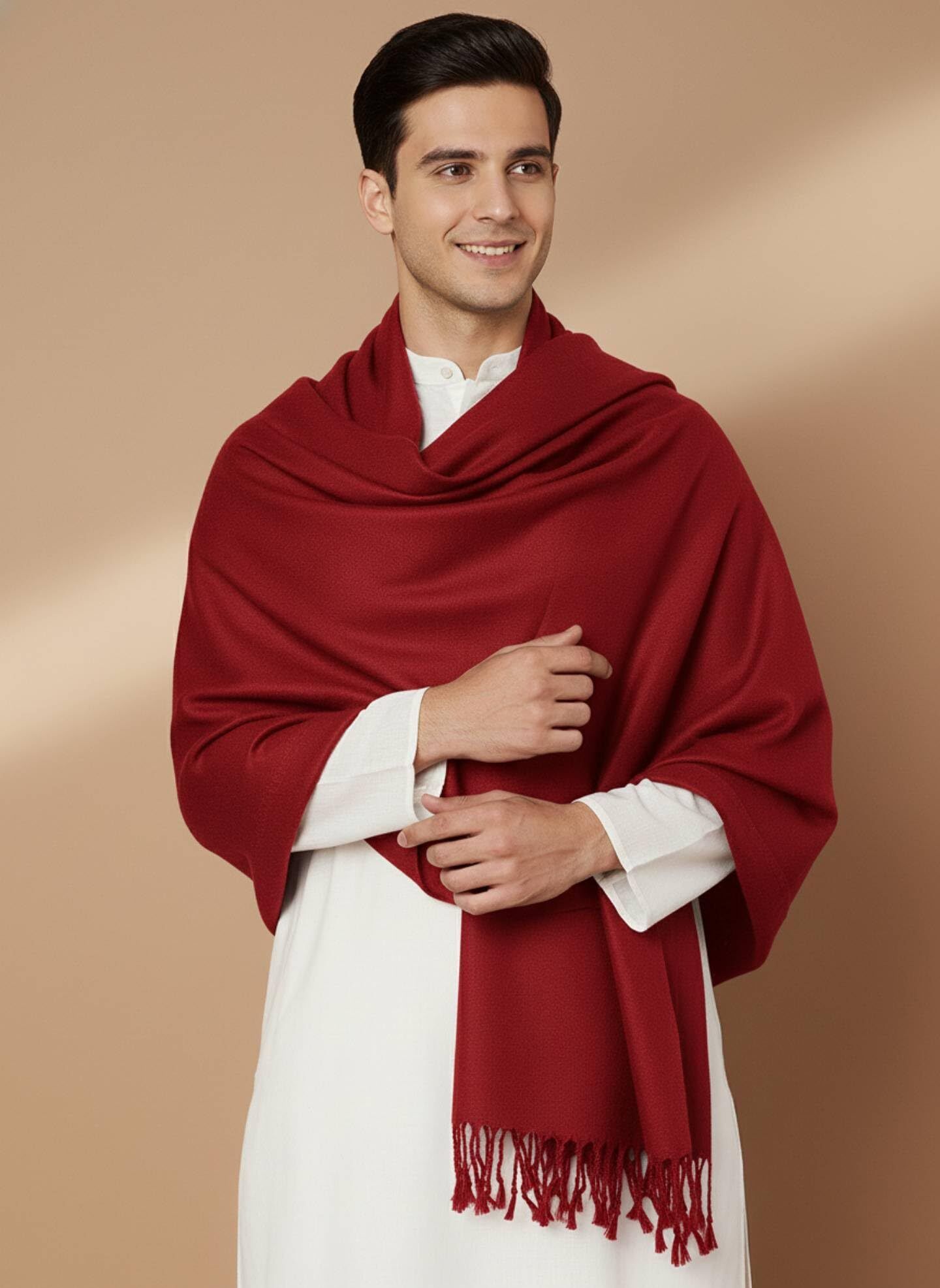 Zamour Acrylic Woven Men Shawl-image-32