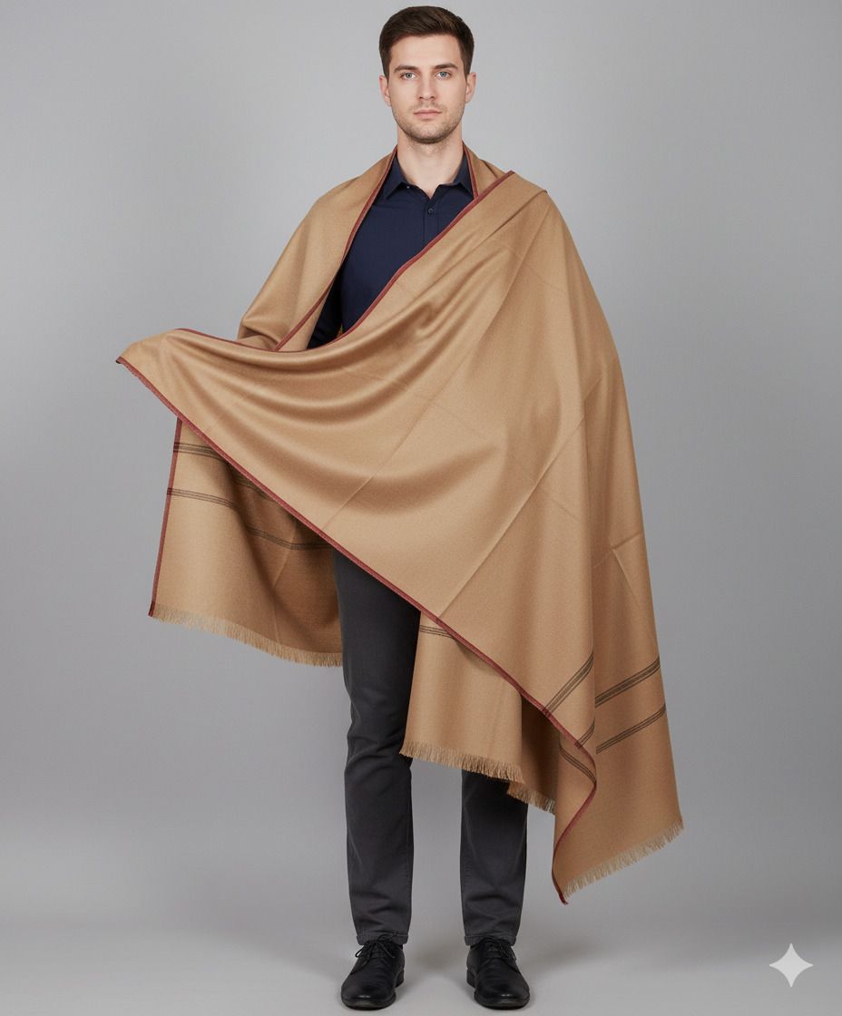 KAVIM Wool Solid Men Shawl-picture-10