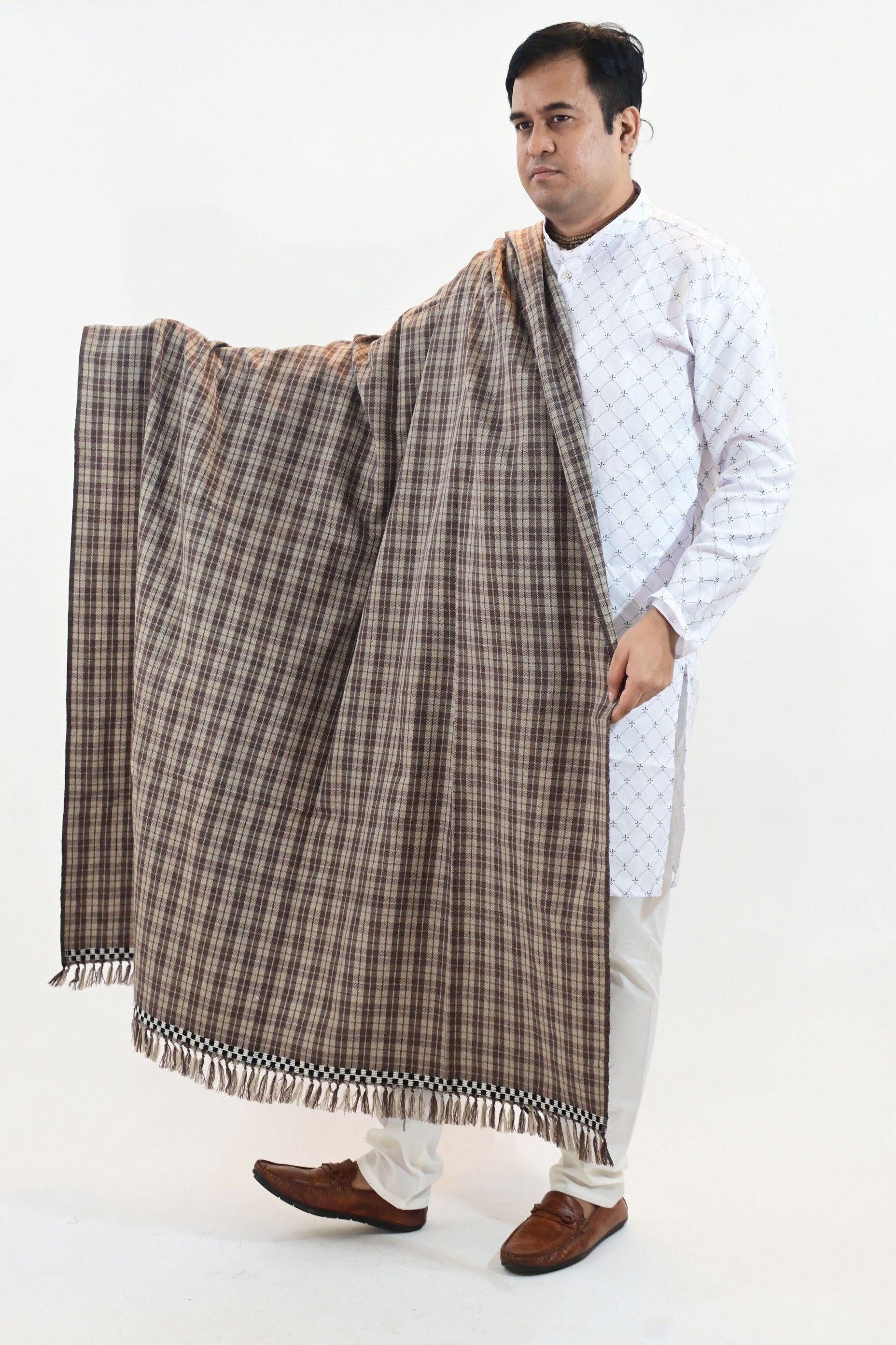 Vrinde Wool Checkered Men Shawl-picture-42