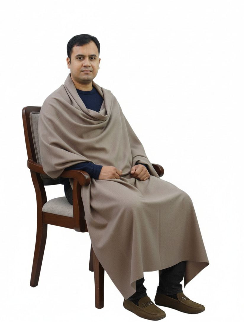 KAVIM Wool Solid Men Shawl-picture-24