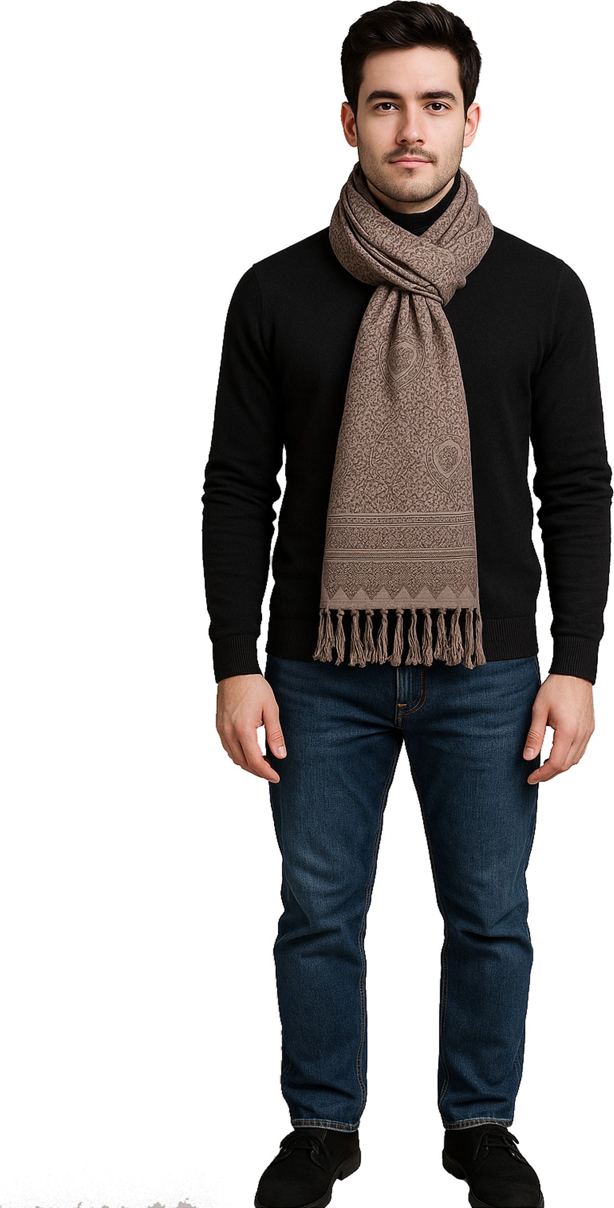 Ramnaya Wool Paisley Men Shawl-picture-17