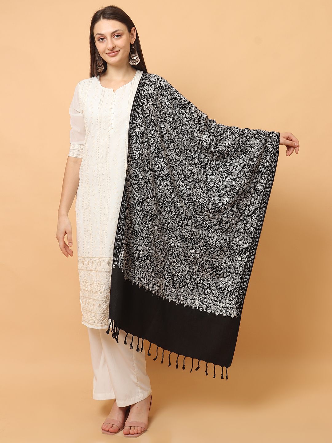 vesture Wool Embroidered Women Shawl-picture-26