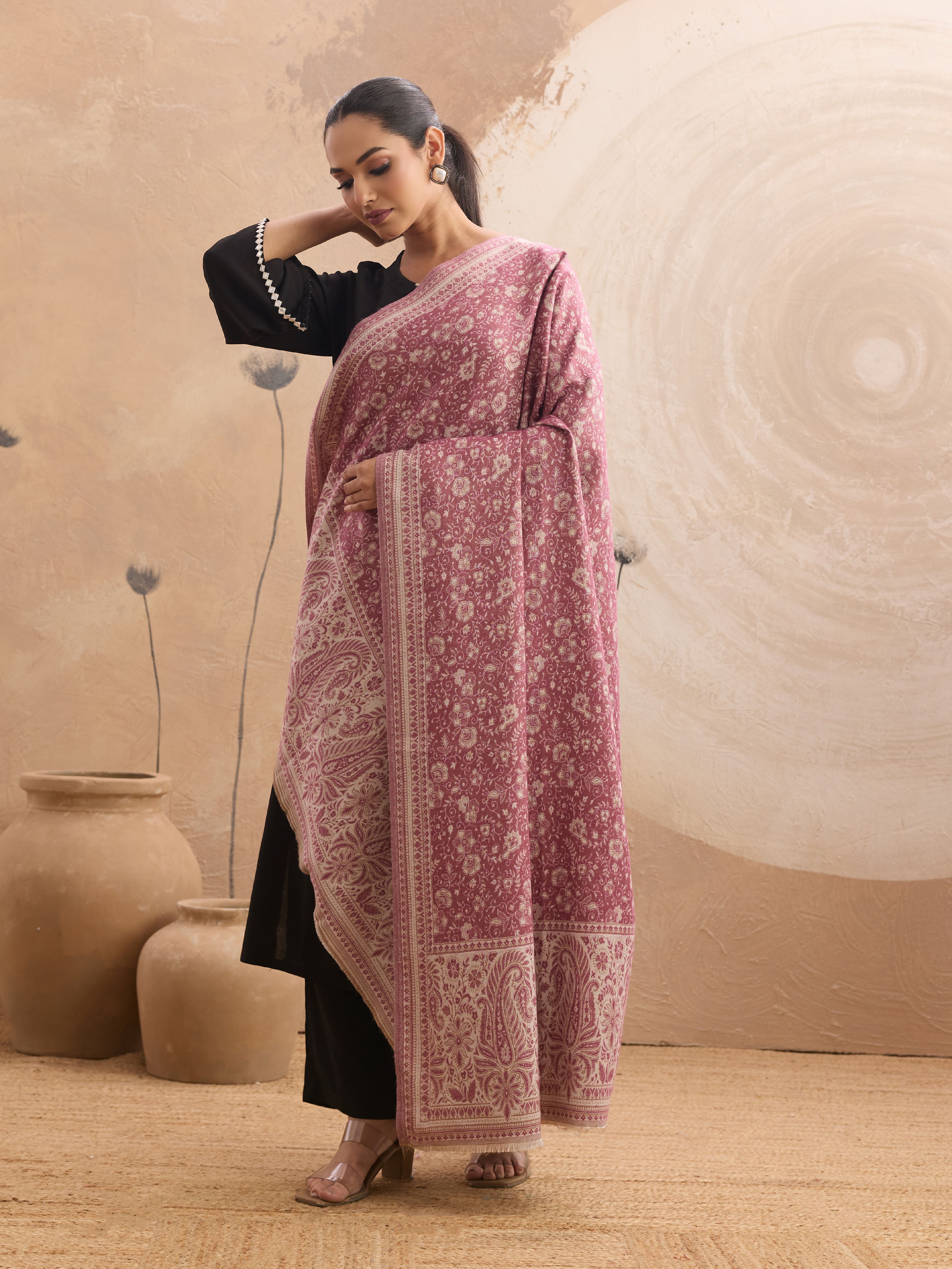 GK VILLA Poly Cotton Woven Women Shawl