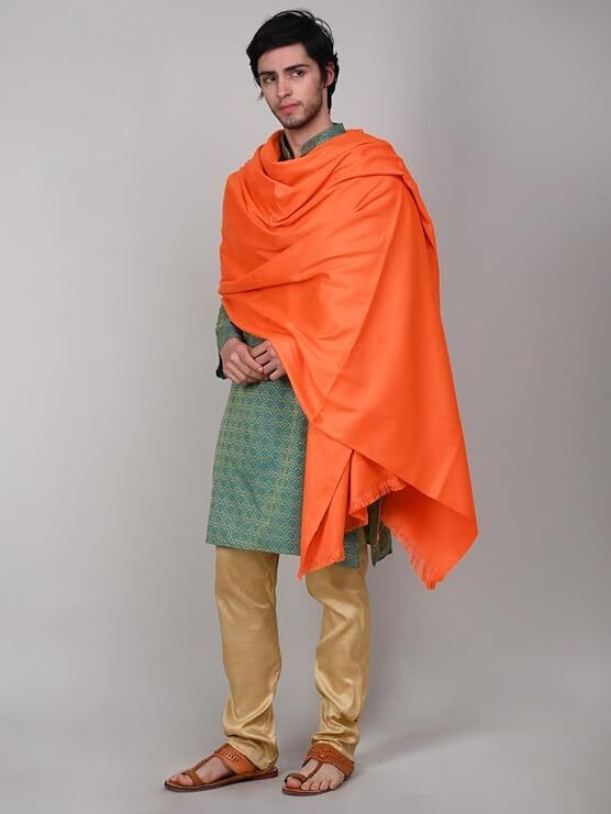 Kashmiri Thead Wool Self Design Men Shawl-picture-15
