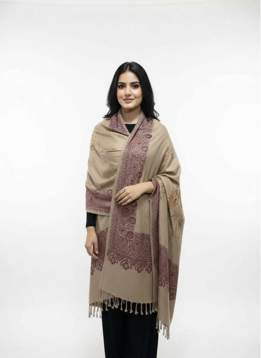 NimishKnitFab Acrylic Woven Men, Women Shawl-picture-17