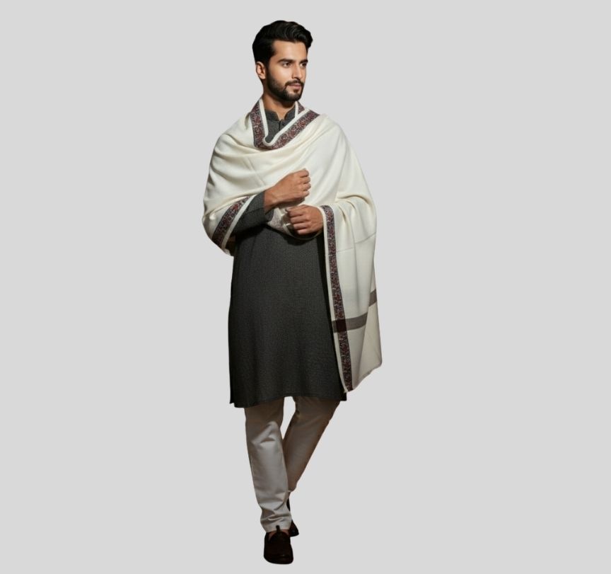 Kti Wool Striped Men Shawl-picture-35