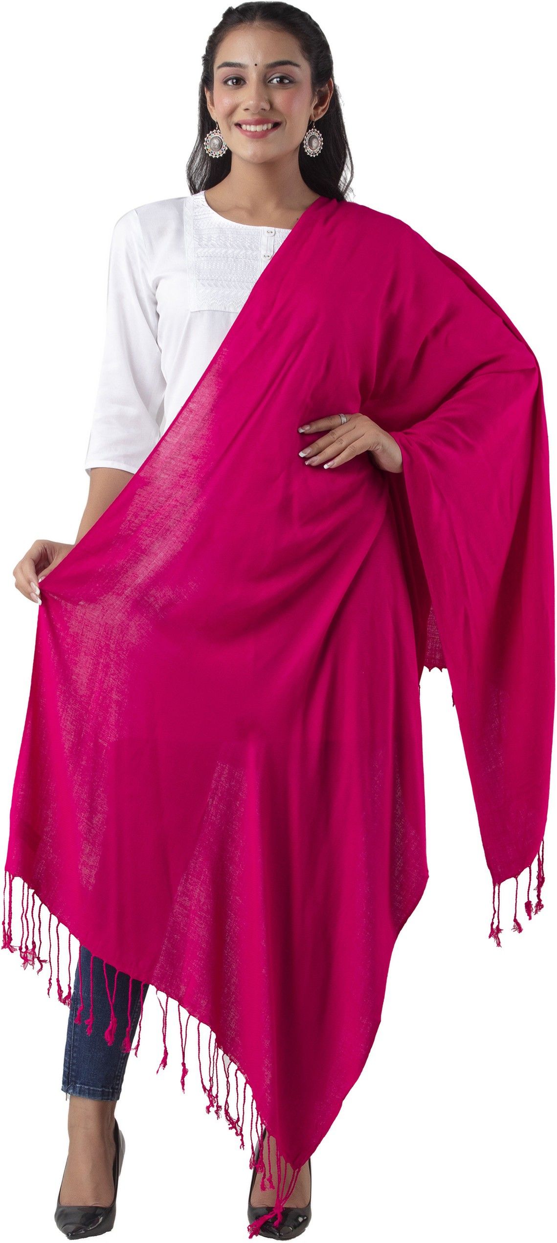 CLOTH KING Wool Solid Women Shawl-image-40