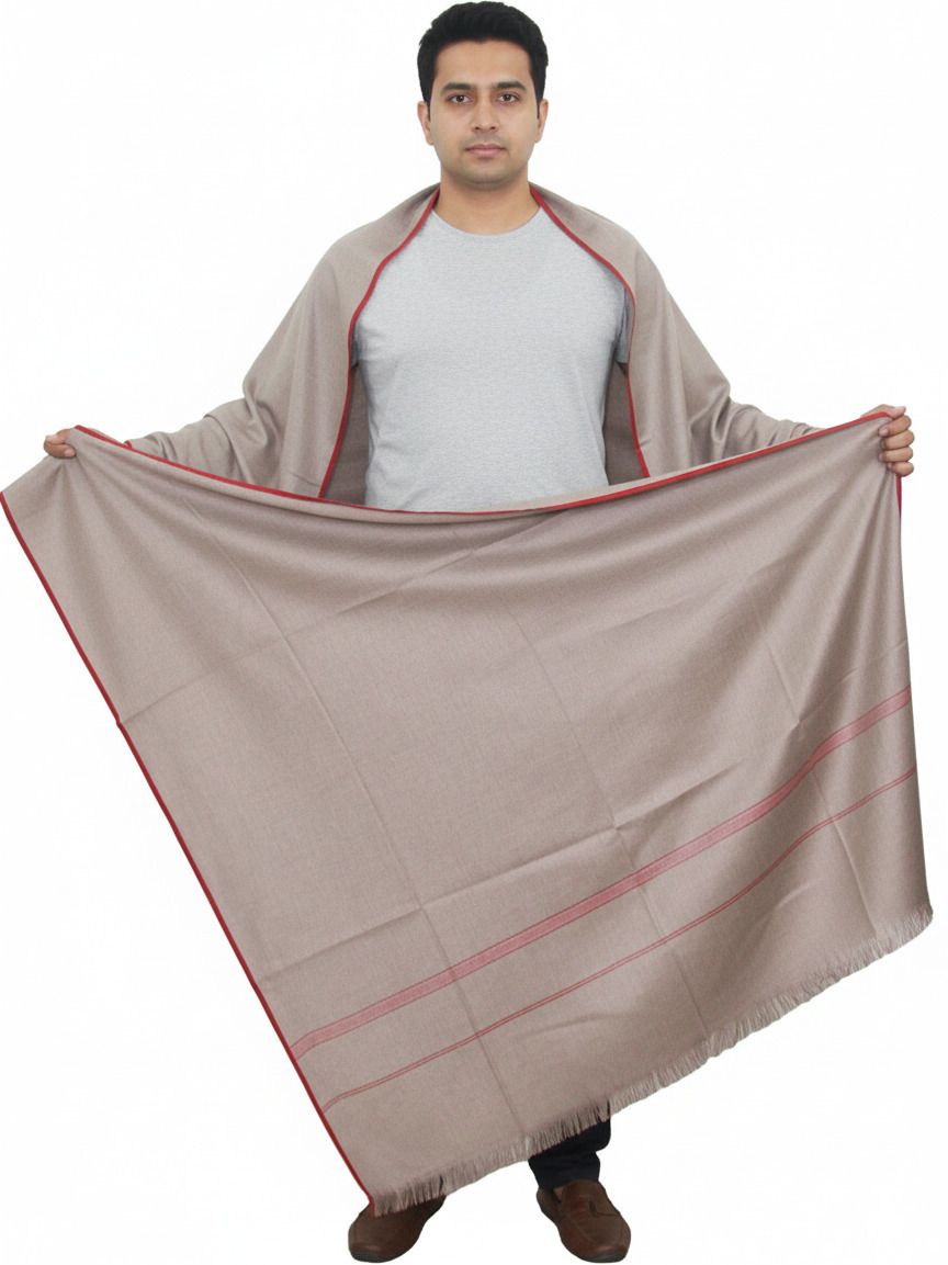 KAVIM Pashmina Self Design Men Shawl-picture-42