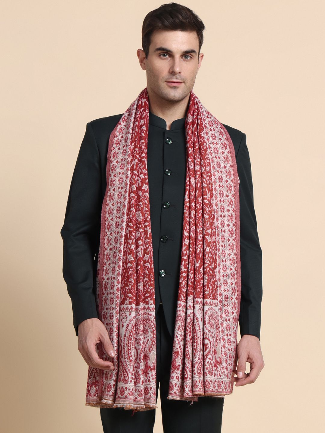 GREEN AGRITECH Acrylic Woven Men Shawl-picture-19