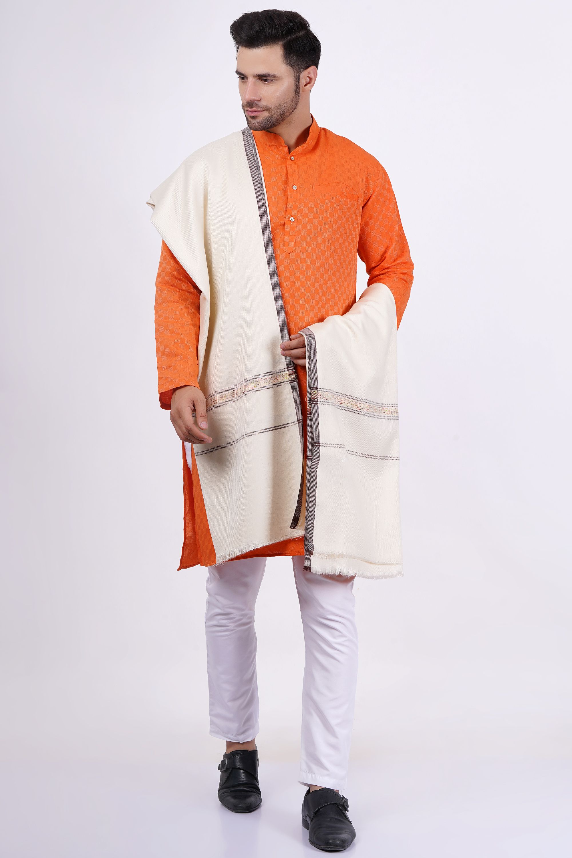 Sprha Wool Solid Men Shawl-picture-18
