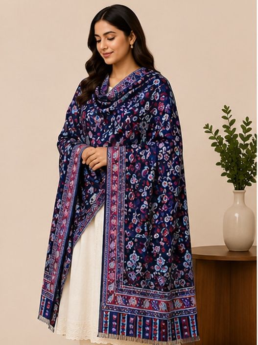 Tallit by enn dee Poly Wool Woven Women, Men Shawl-picture-40