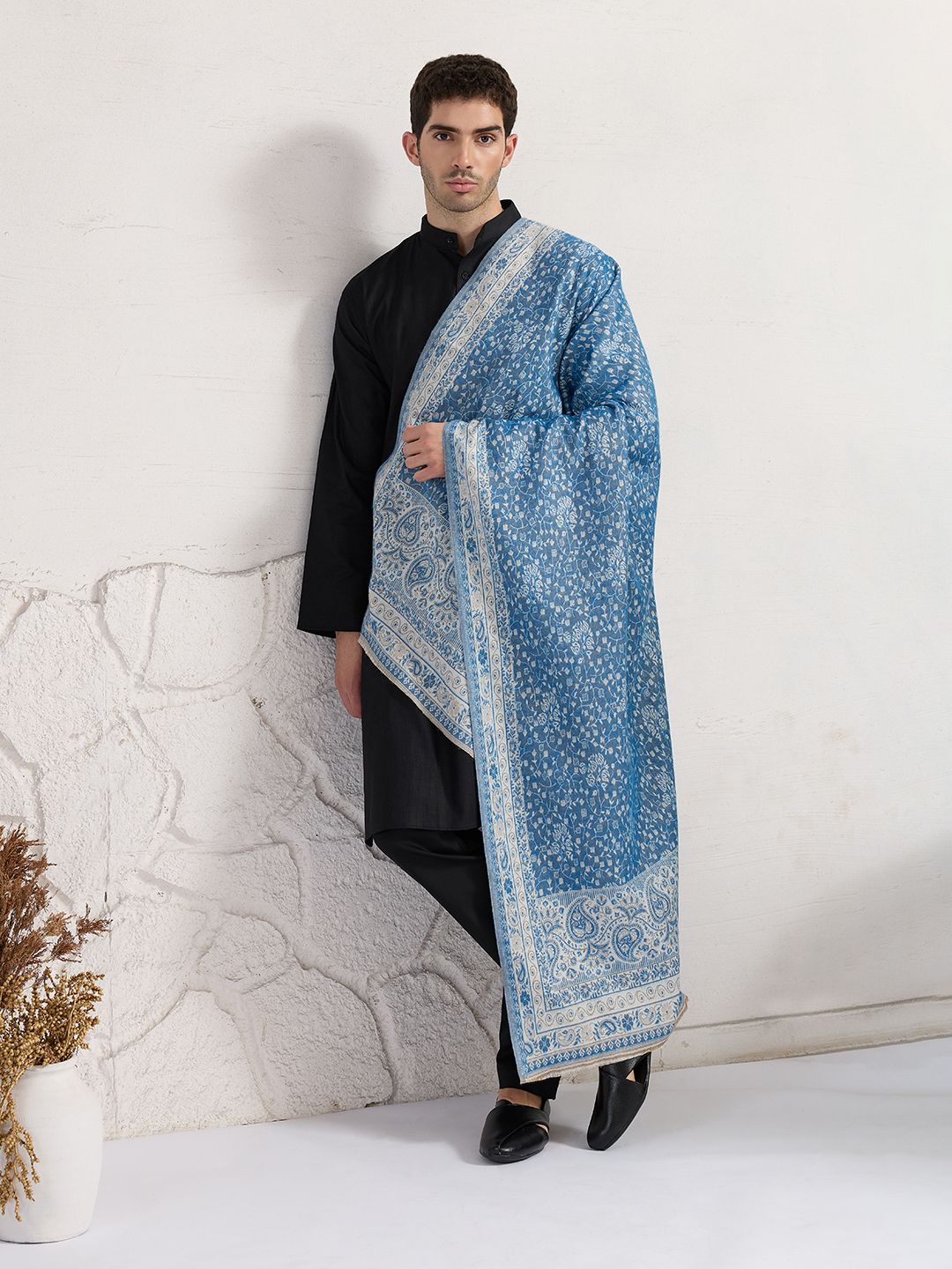 GREEN AGRITECH Acrylic, Wool Woven Men Shawl