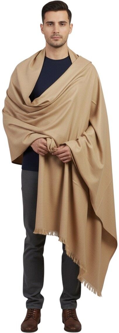 Vrinde Wool Solid Men Shawl-picture-31