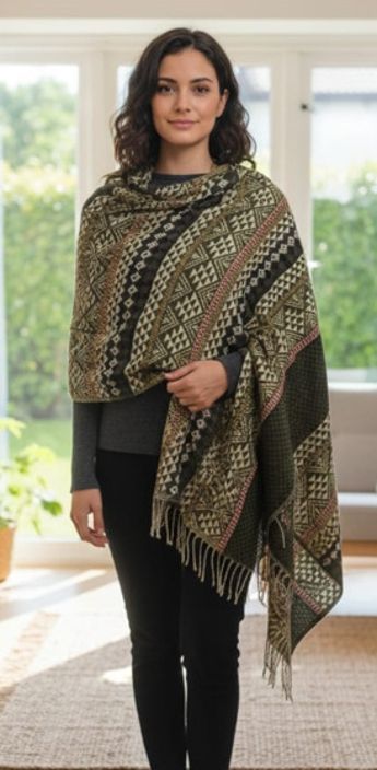 SR Collection Wool Printed Men, Women Shawl-picture-32