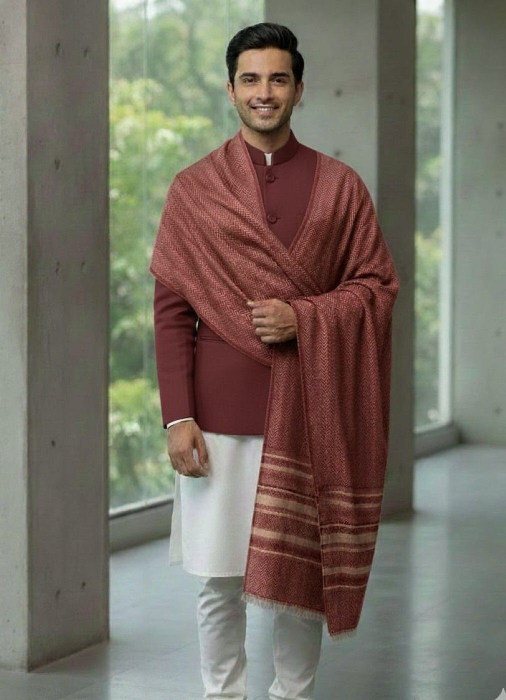 HILFIRE REGION Acrylic Woven Men Shawl-picture-30