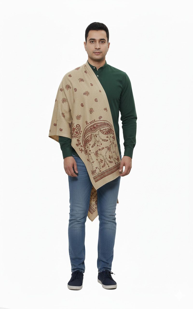 KAVIM Wool Printed Men Shawl-picture-34