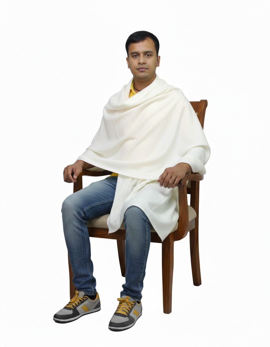 KAVIM Wool Self Design Men Shawl-picture-38