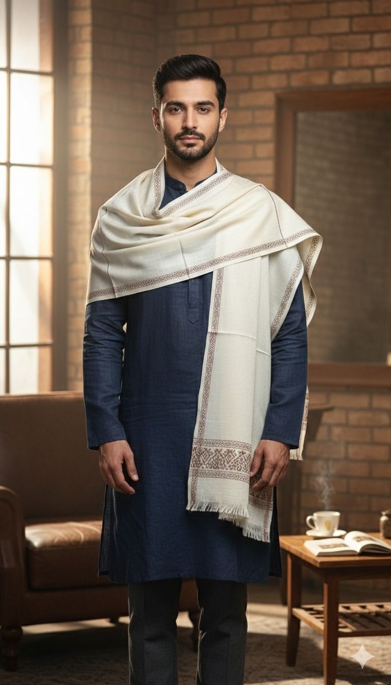 Shree Vastralaya Poly Cotton Solid Men Shawl-picture-13