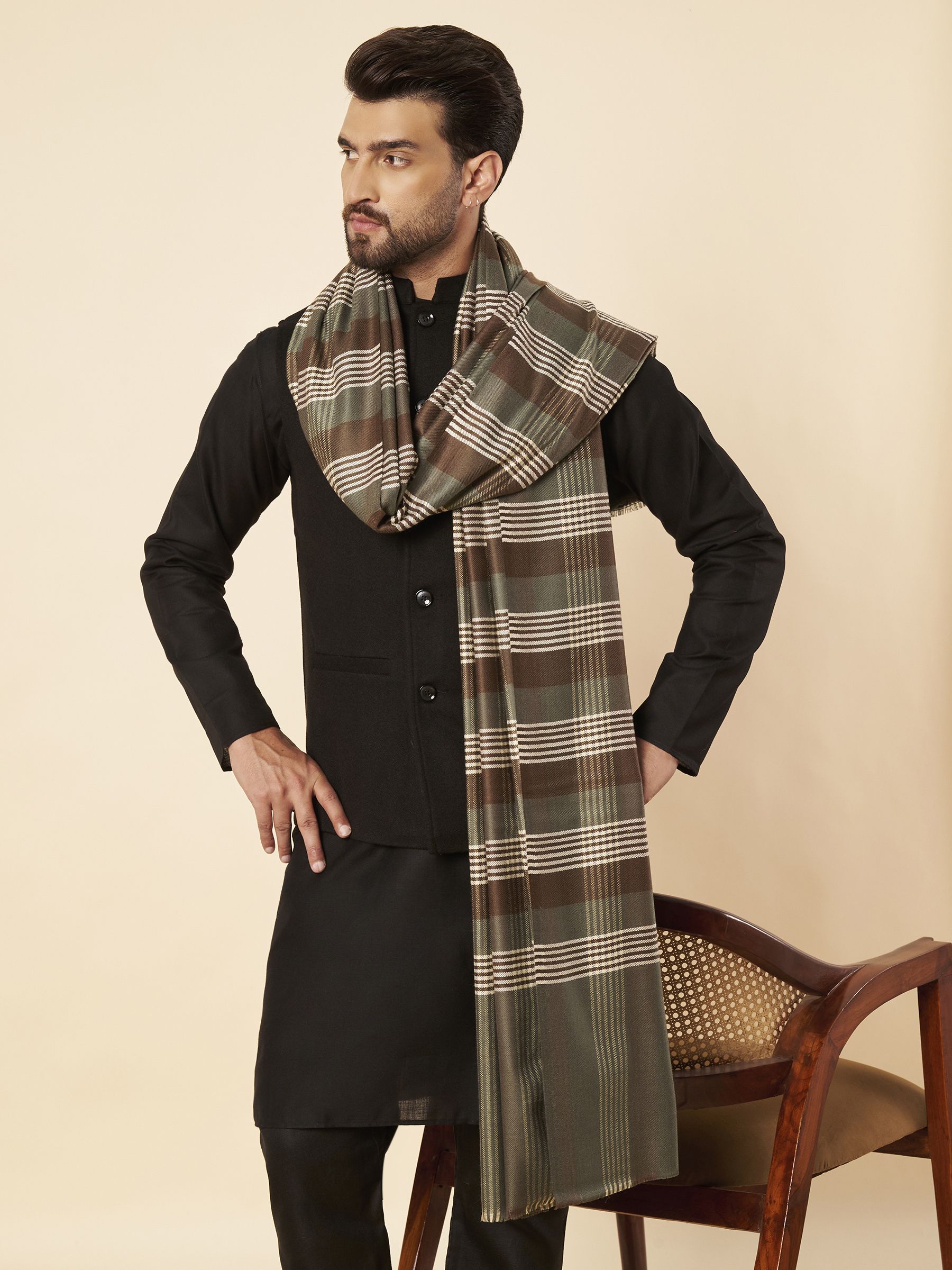 Zamour Acrylic Woven Men Shawl-picture-38