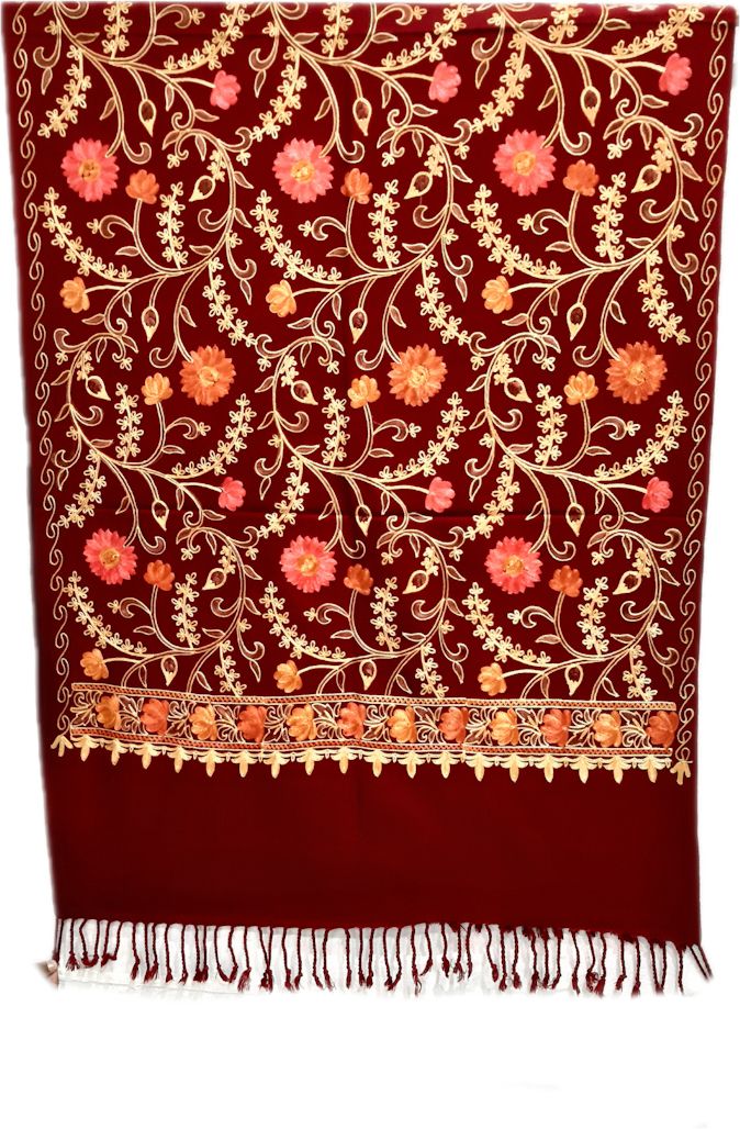 OCEANFASHIONS Acrylic Embroidered Women, Men Shawl-picture-26