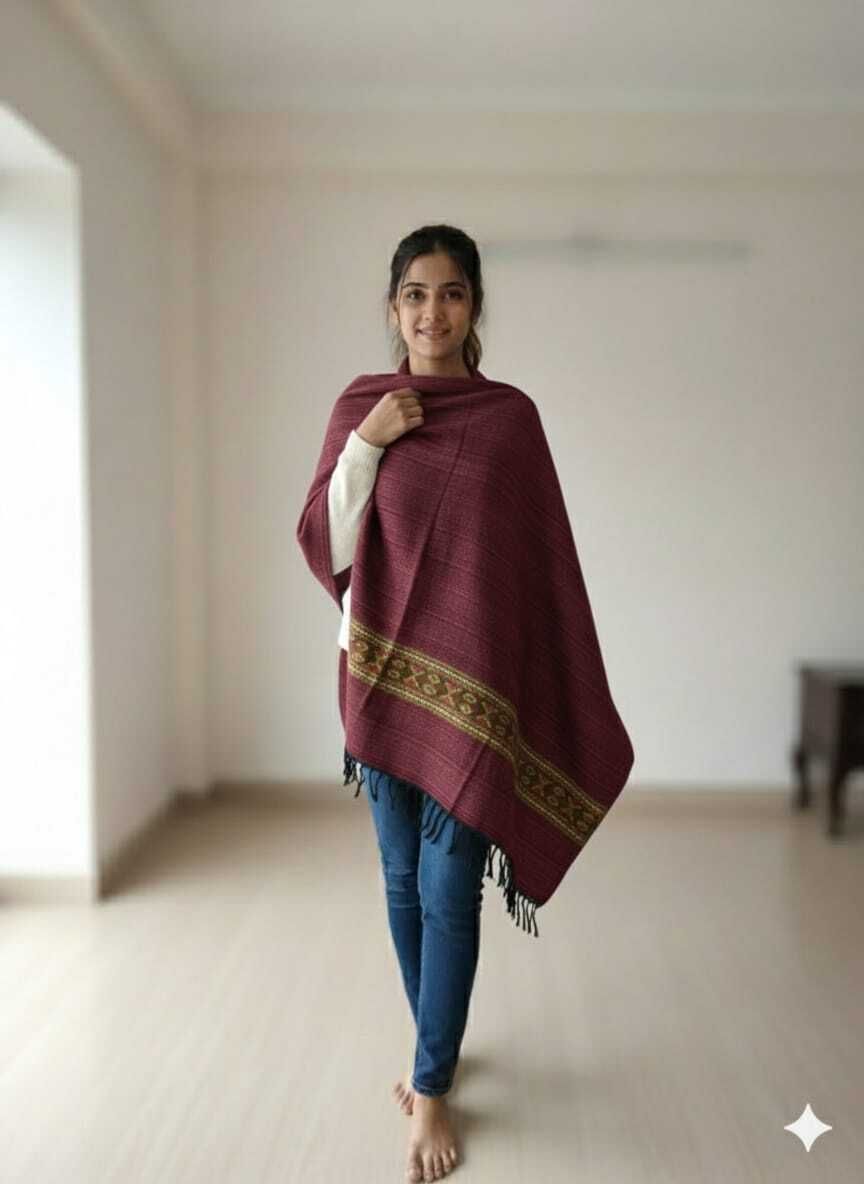 SR Collection Wool Striped Women, Men Shawl-picture-15
