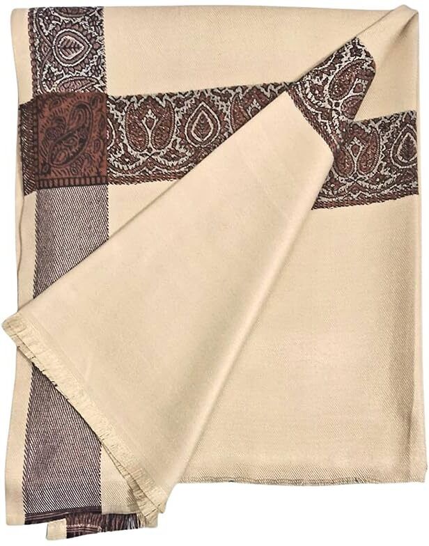 Kashmiri Thead Wool Self Design Men Shawl-picture-47