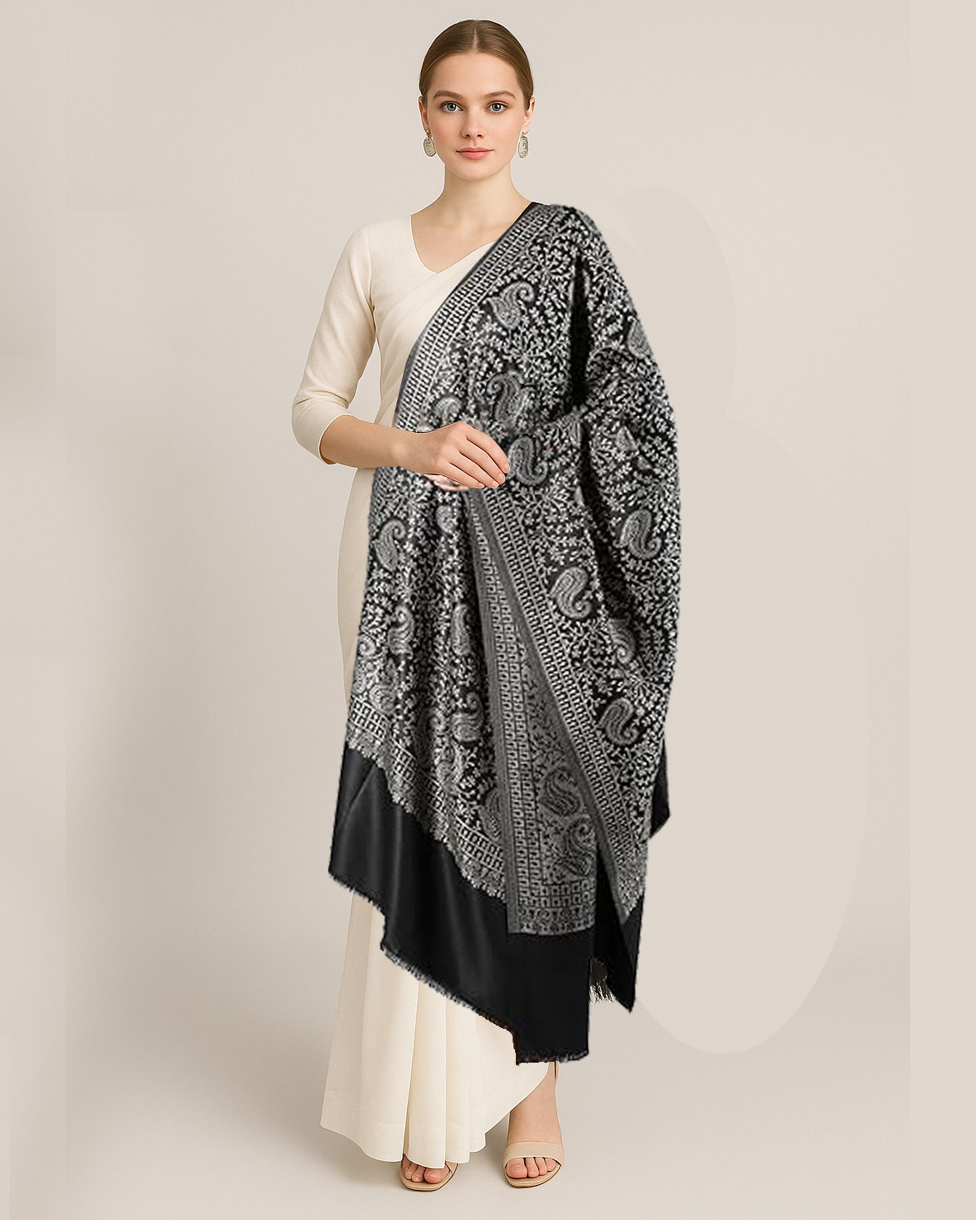 VLOOM Wool Paisley Women Shawl-picture-40