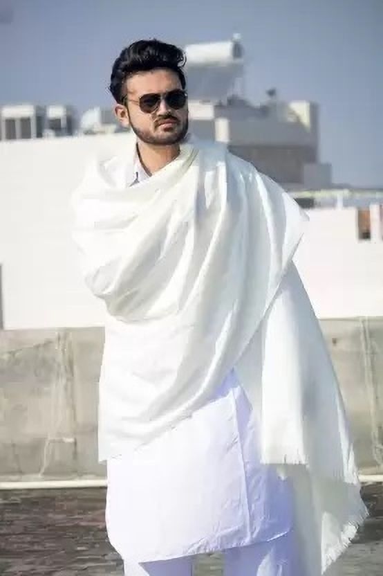 SHINE COLLECTION Wool Solid Men, Women Shawl-picture-10