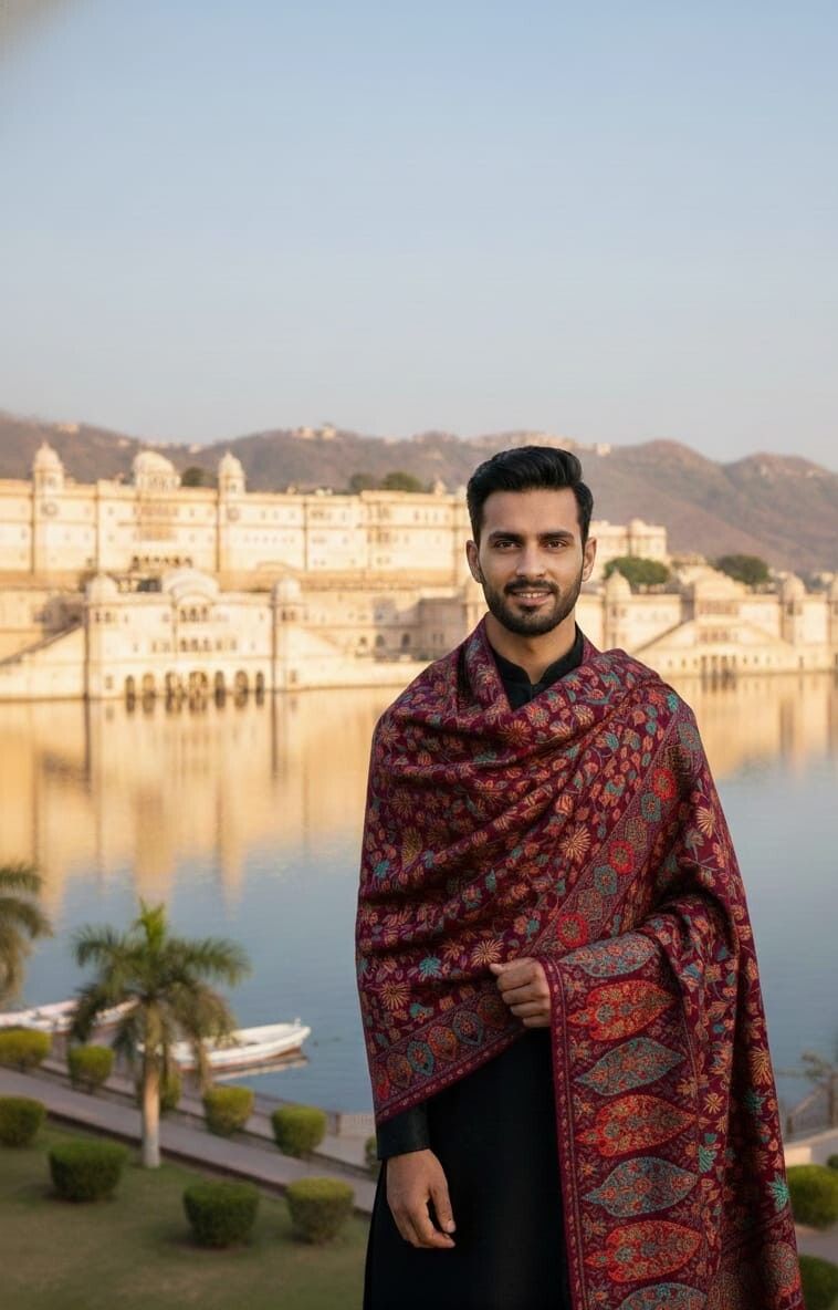 The Kashmirwalla Cashmere Woven Men, Women Shawl-picture-12