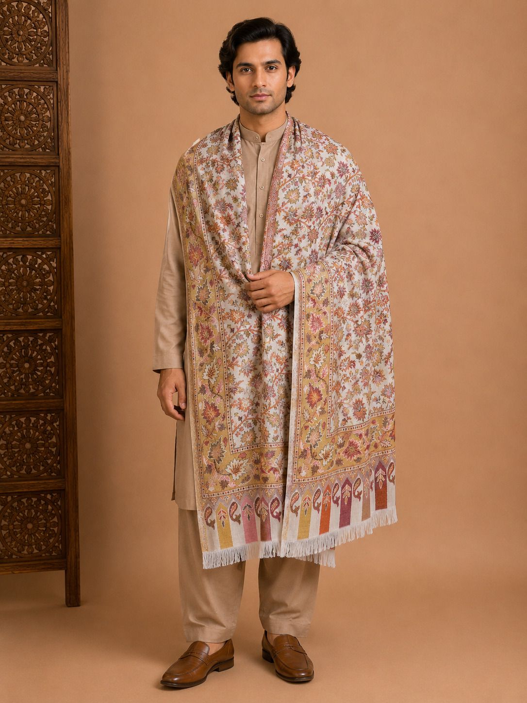 BV WOOLART Poly Wool Woven Men Shawl-picture-24