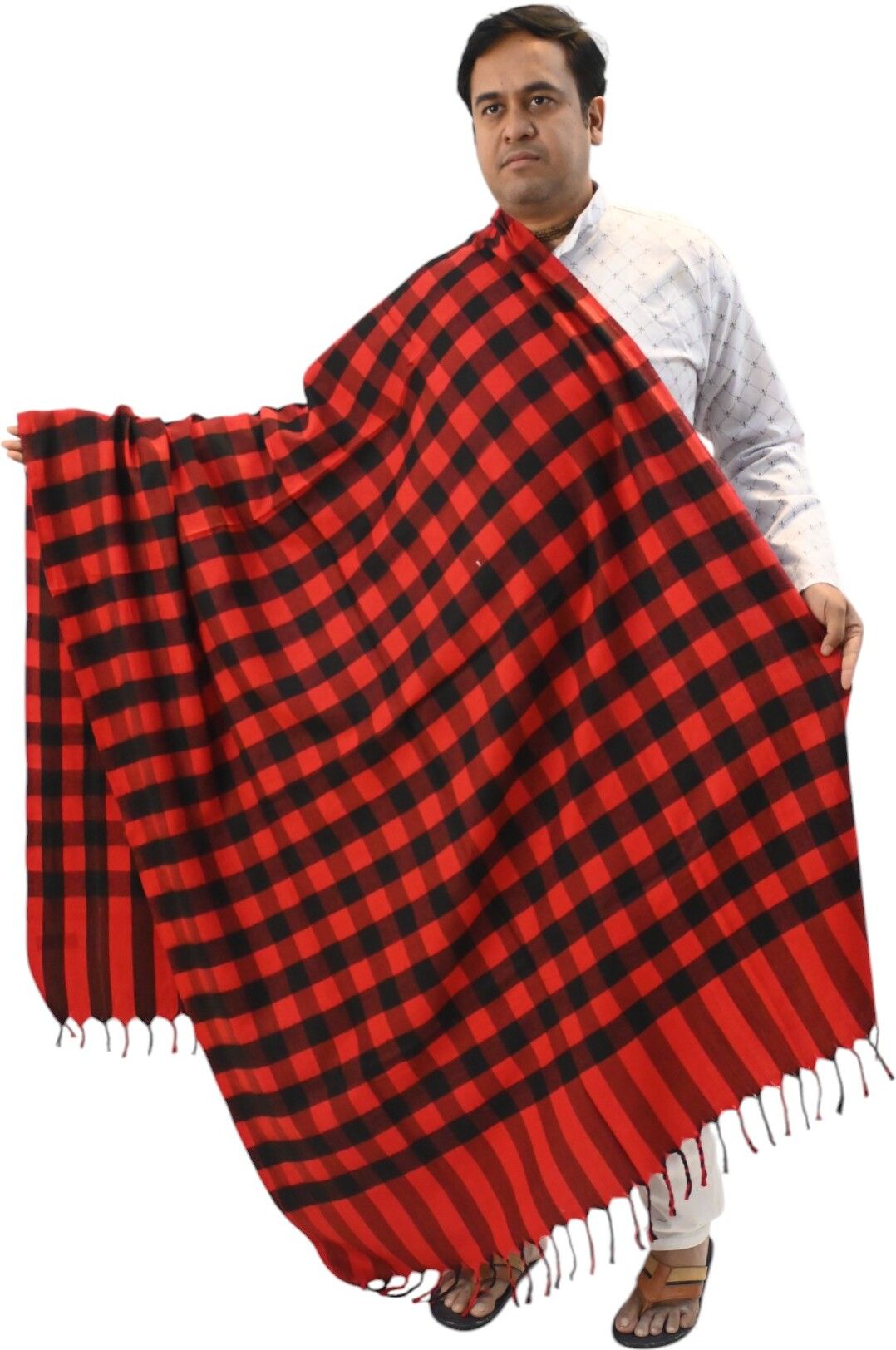 Vrinde Wool Checkered Men Shawl-picture-31